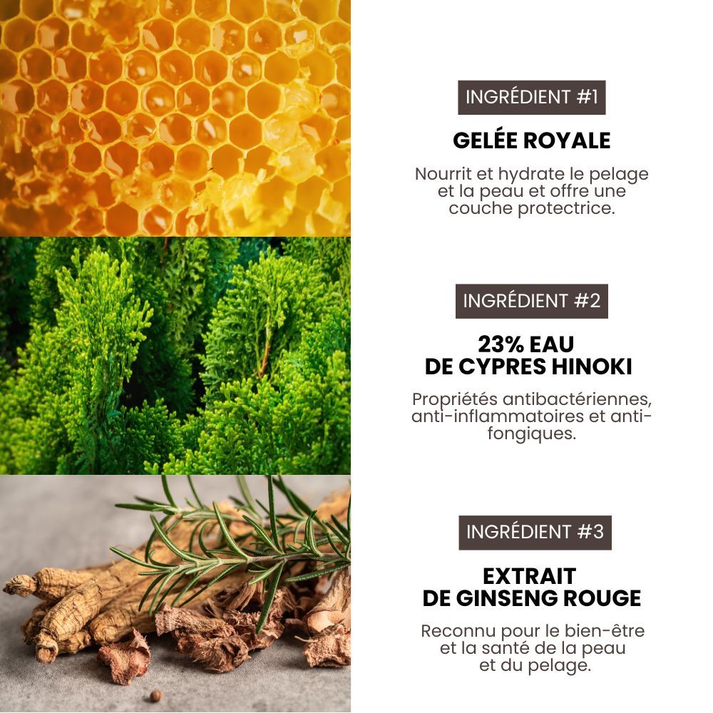 Spray démêlant naturel et hypoallergénique pour chiens et chats 55 ml HYPONIC