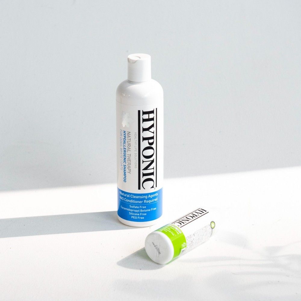 Shampoing pelage blanc naturel et hypoallergénique pour chiens 300 ml HYPONIC