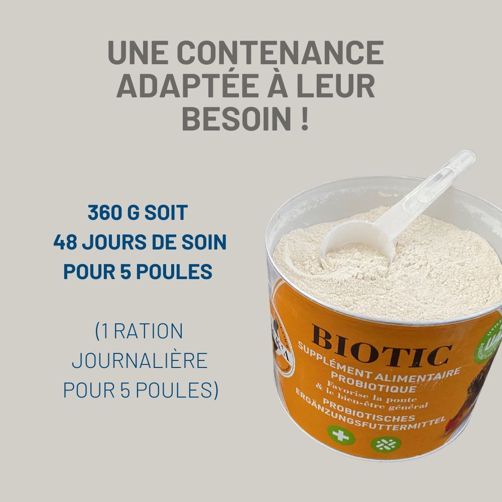 Supplément alimentaire à base de probiotiques pour volailles CHICK'A 360g