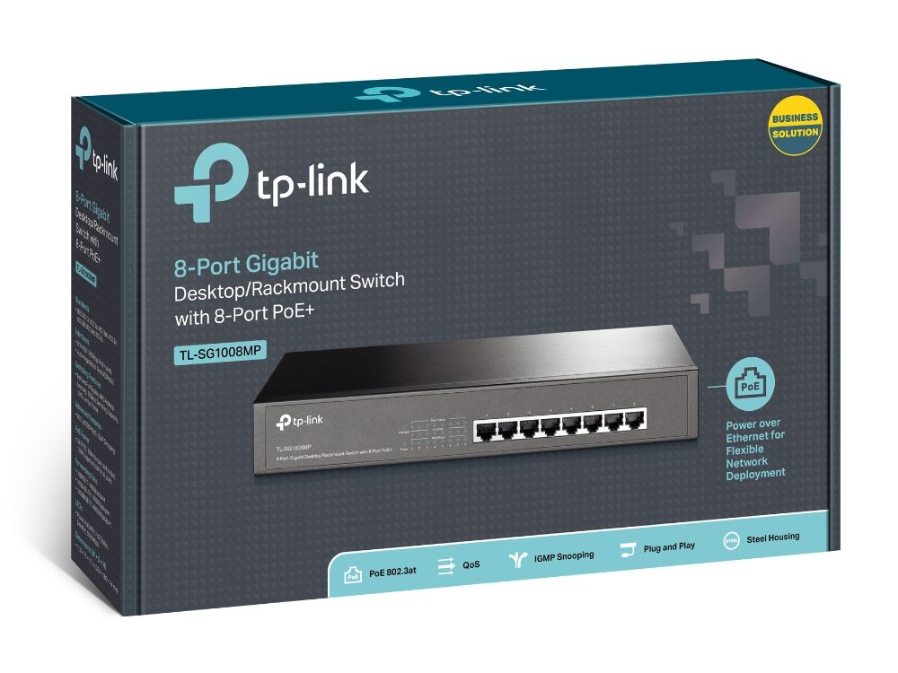 8-port Gigabit PoE+ switch 