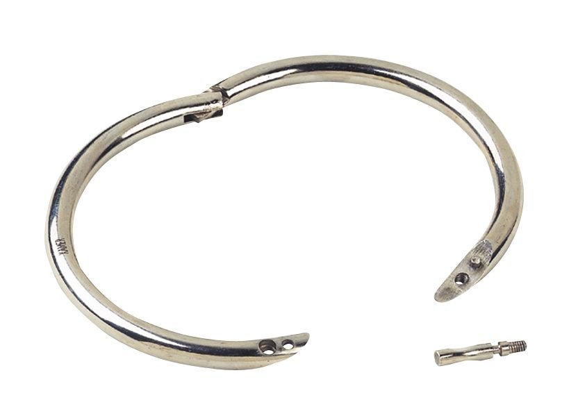 Nickel-plated steel bull ring 100 mm