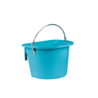 Turquoise manger with metal hooks and handle