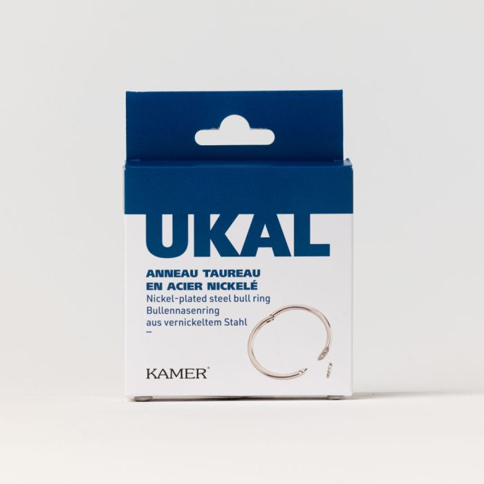 Nickel-plated steel bull ring 50 mm