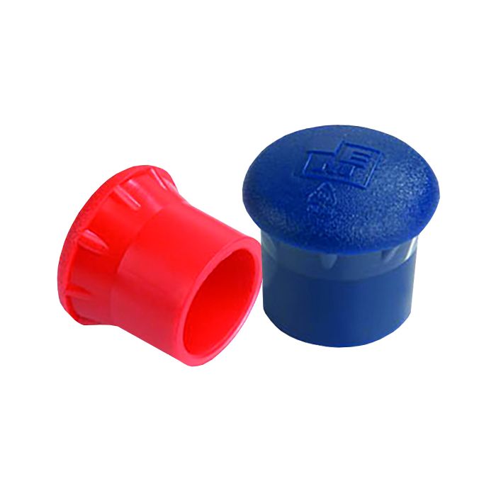 Rote Und Blaue Kappe Für Edelstahl-Fessel X2