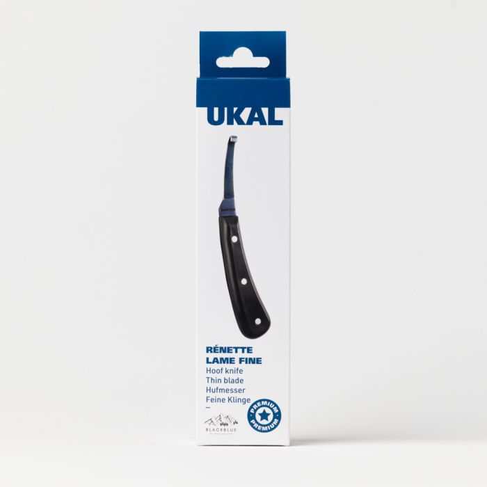 Black blue hoof knife - thin blade - right
