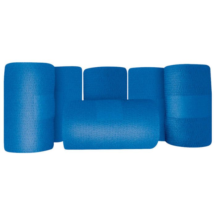 Cohesive flexible bandage, blue color X18