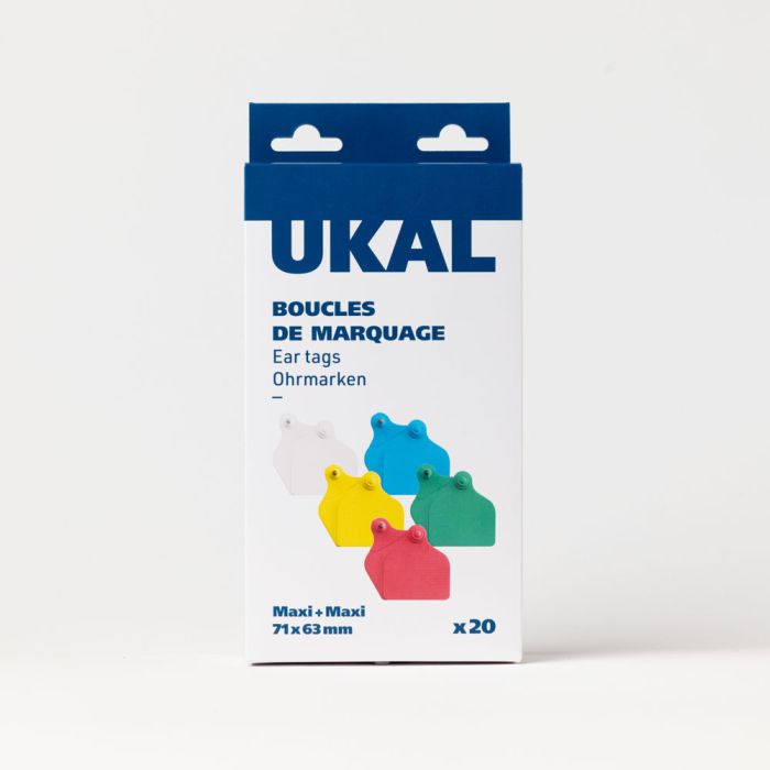 UKALFLEX MAXI + MAXI eartags red x20