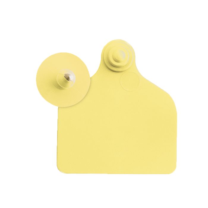 Boucles de marquage Ukalflex maxi+bouton nue jaune x20
