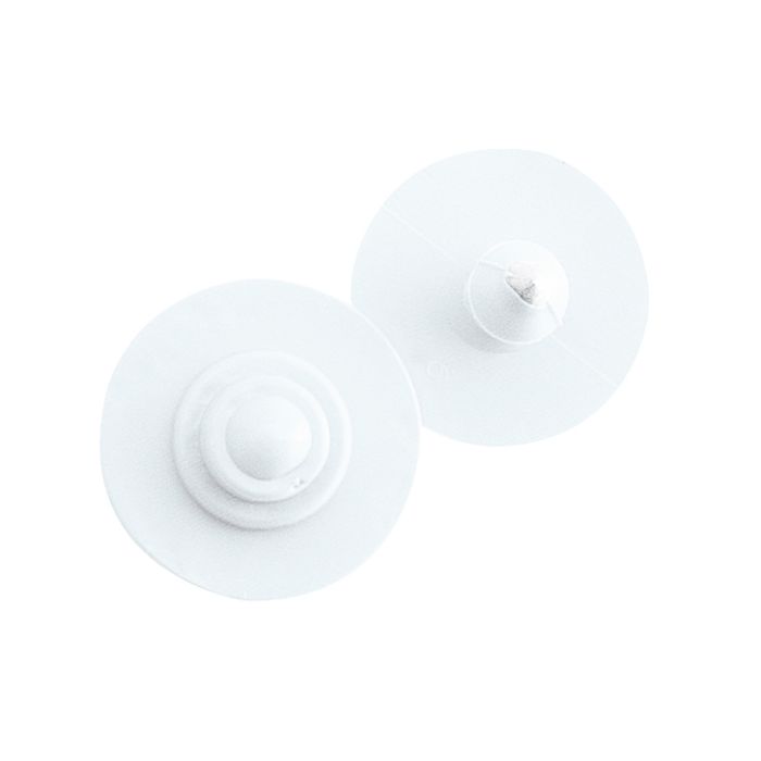 Plain eartag button + button white