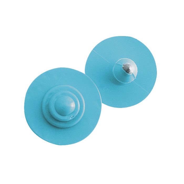 Plain eartag button + button blue