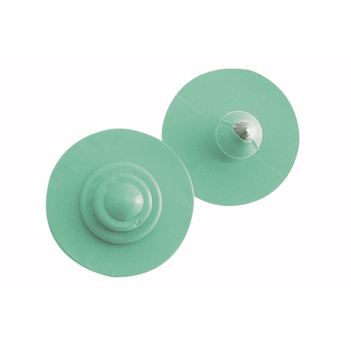Plain eartag button + button green