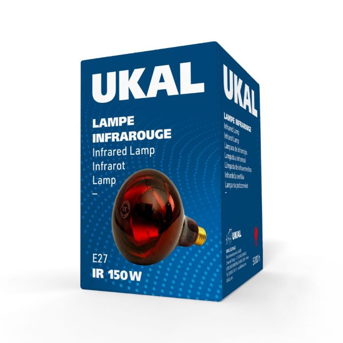 Red infrared lamp 150 W UKAL