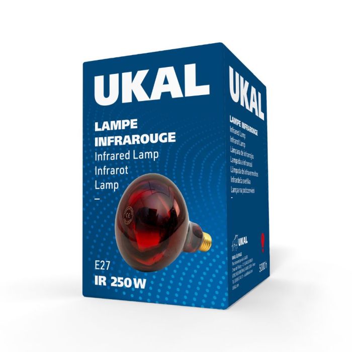 Ampoule infrarouge 250 W rouge UKAL