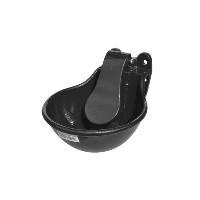 Drinking bowl with pressure tongue made of cast iron, enlarged mode