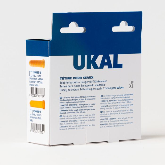 5 Sauger für Kälbertränkeeimer, 10 cm, rote Farbe