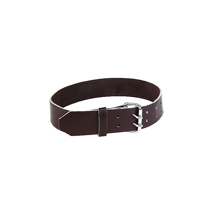 Brown chrome leather cattle collar 135 x 6 cm