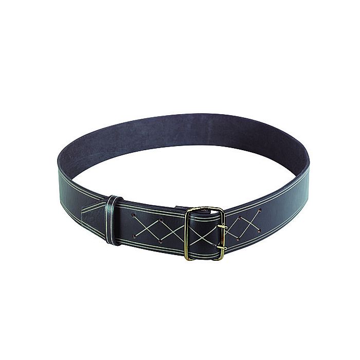 Black leather collar 60 mm x 125 cm