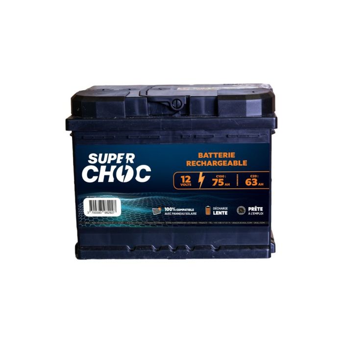 SUPERCHOC 12V 75Ah rechargeable battery