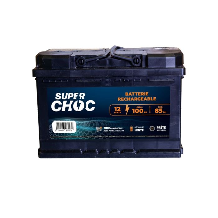 Batterie rechargeable 12V 100Ah SUPERCHOC 