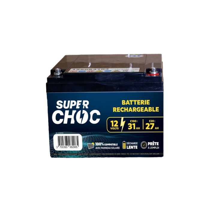 Batterie rechargeable 12V 31Ah SUPERCHOC 