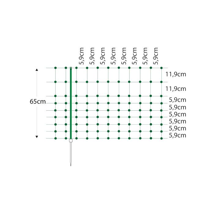 Kleintiernetz, 50M/65Cm,Ss