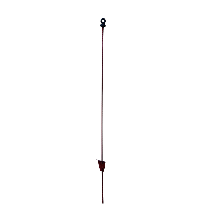 25 Piquets acier rouge avec isolateur annulaire 105 cm HORIZONT 