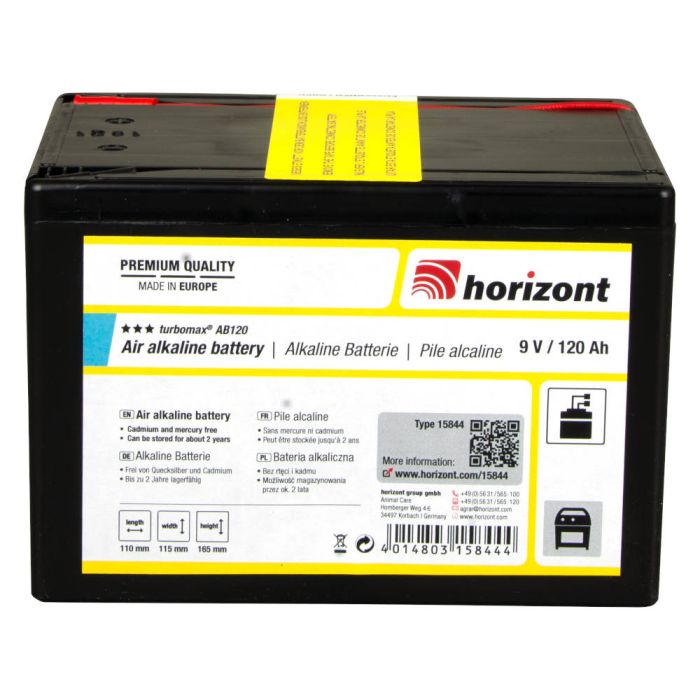 Dry battery 9V / 120 Ah TURBOMAX AB120 HORIZONT 