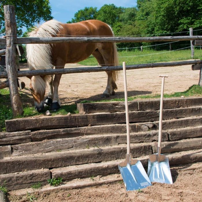 Pelle en aluminium, avec manche, 38 x 38 cm