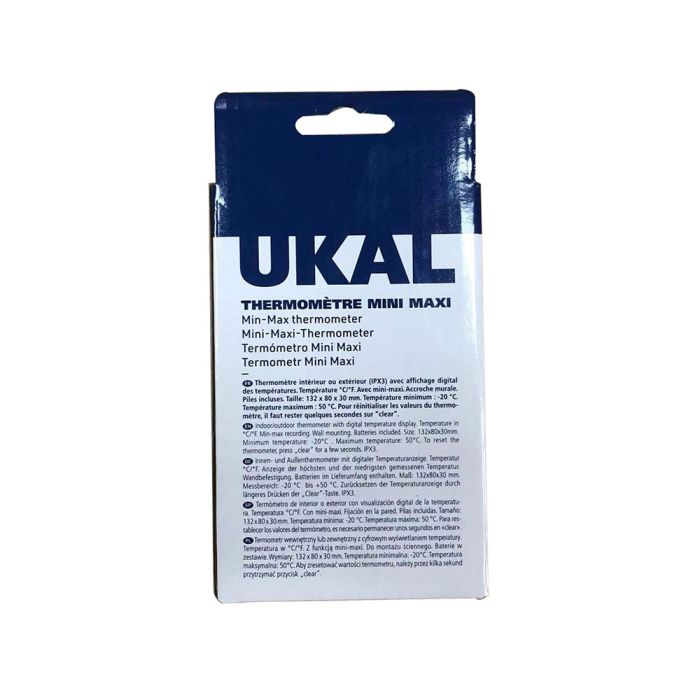 Mini-Maxi Thermometer Weiss UKAL