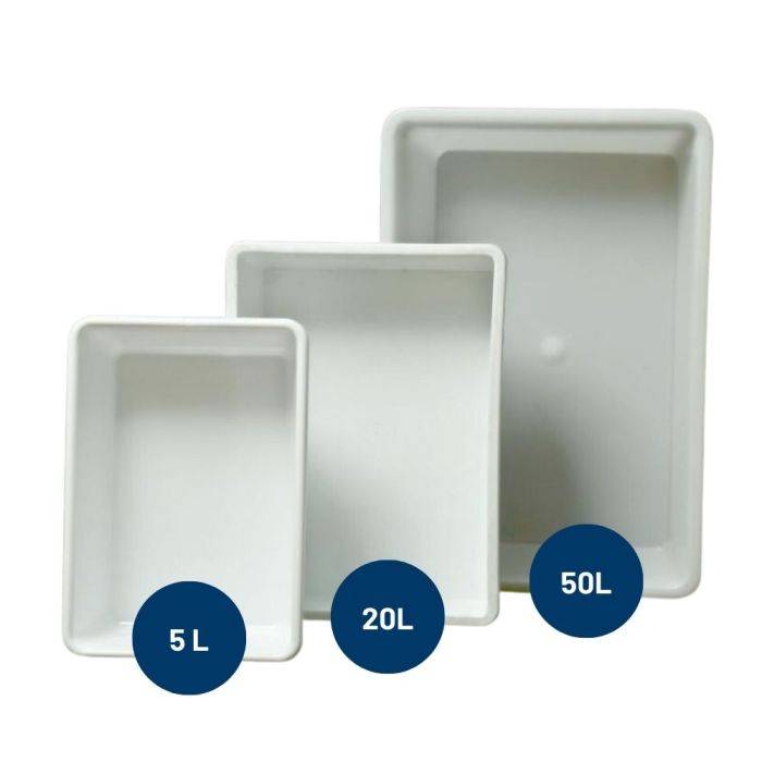 Bac alimentaire professionnel rectangulaire en plastique 5L 