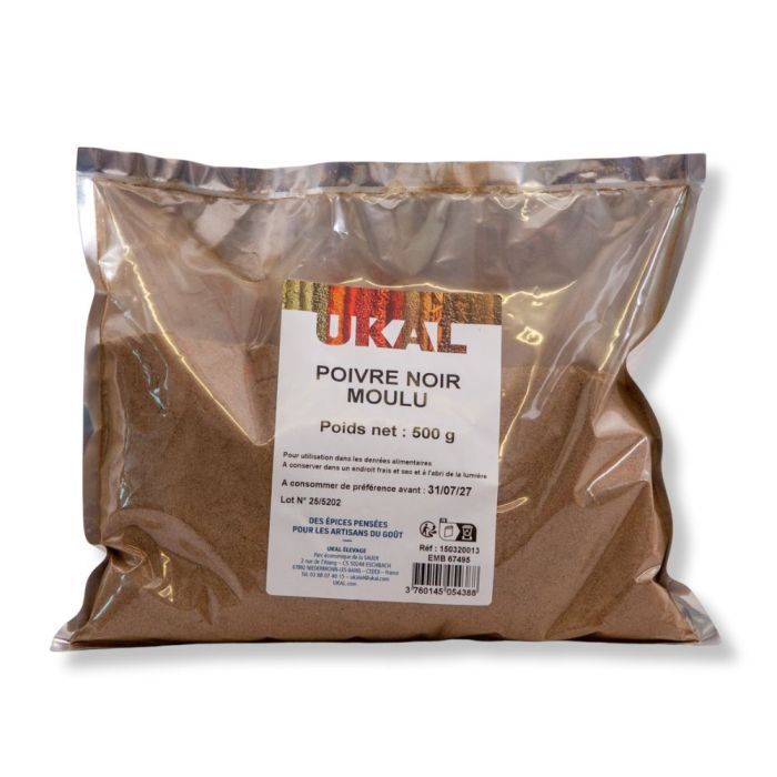 Gemahlener schwarzer Pfeffer 500 g UKAL