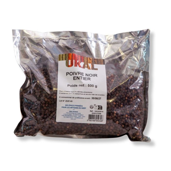 Whole black pepper 500 g UKAL