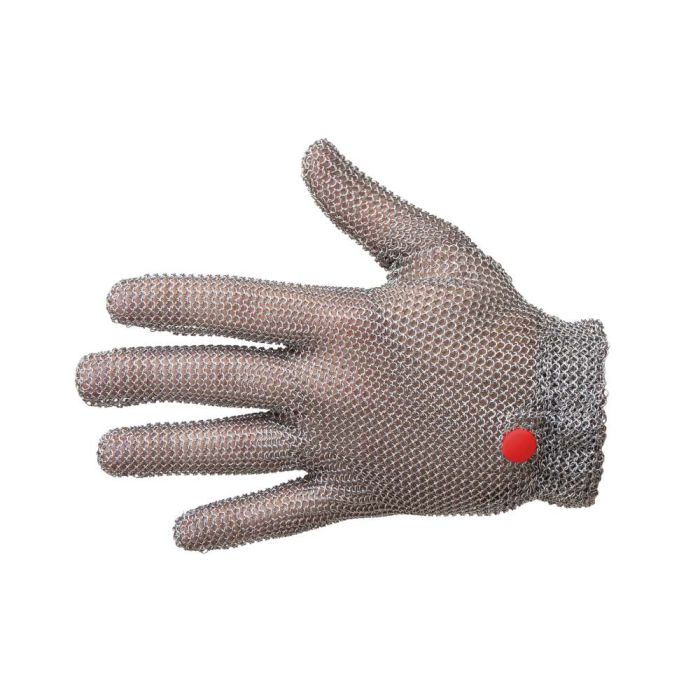 Edelstahl-Kettenhandschuh für die Lebensmittelindustrie, Größe M, WILCO