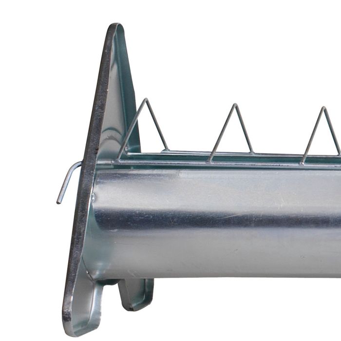 Mangeoire en acier galvanisé à grille mobile 100 cm pour 15 poulets