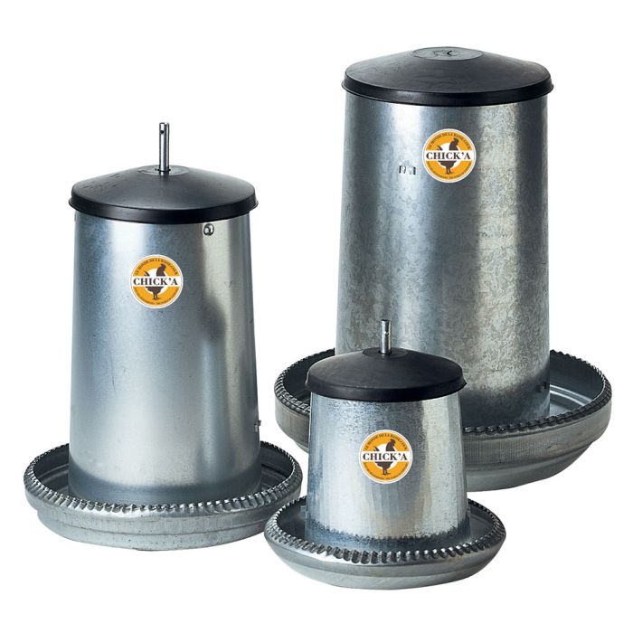 Nourrisseur à trémie émaillé 5 L pour 6 poules