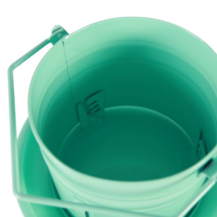 Nourrisseur trémie émaillé vert d’eau 3L - 4 poules