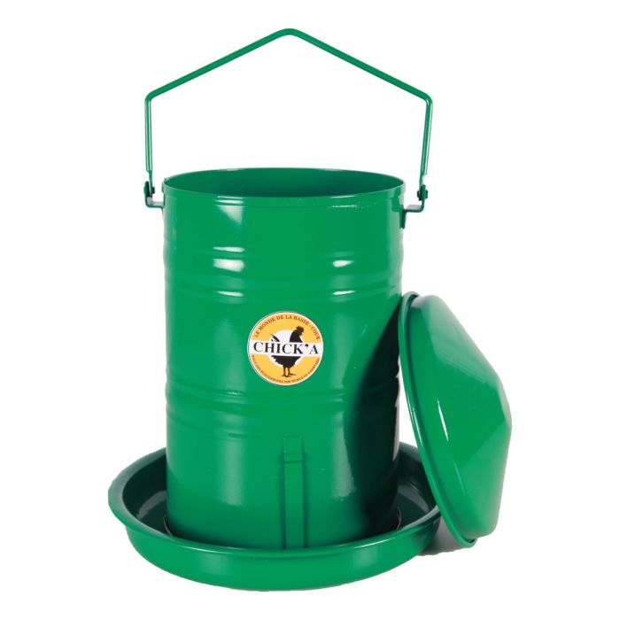 Enamelled feeder hopper using rack and pinion 5L