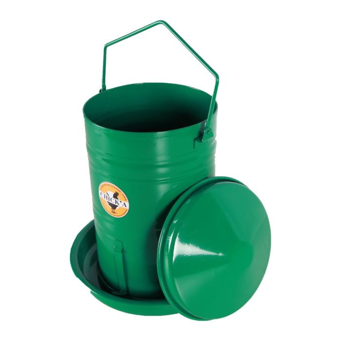 Enamelled feeder hopper using rack and pinion 5L