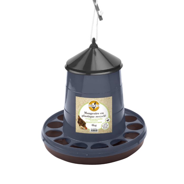 CHICK'A Recycled plastic feeder 4kg 
