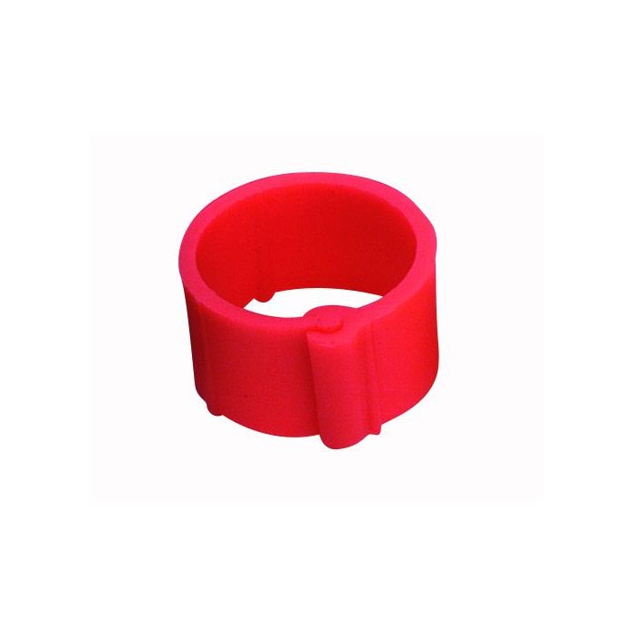 25 red rings with clip Ø 12 mm