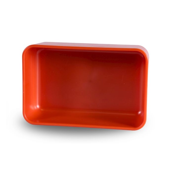 Mangeoire plastique rectangulaire simple rouge 
