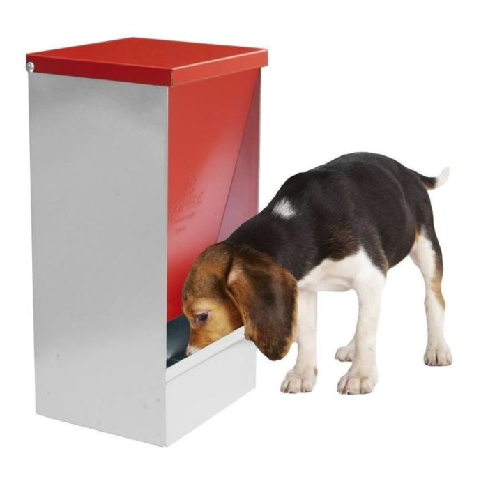 CAN-Trichter-Futterhaus aus verzinktem Blech 27 L für Hunde COPELE