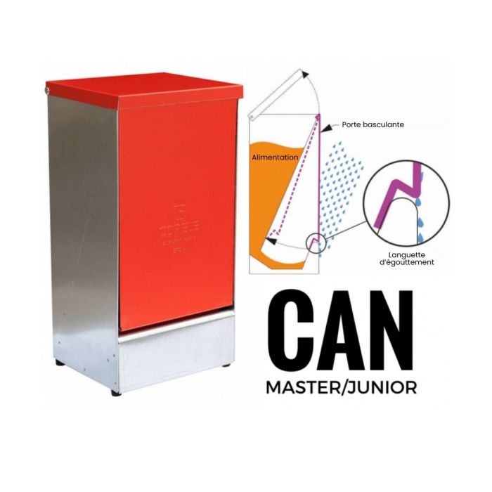 CAN-Trichter-Futterhaus aus verzinktem Blech 27 L für Hunde COPELE