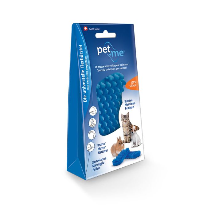 Brush soft silicone for dogs and cats with short hair PETME 