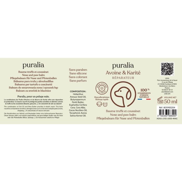 Pflegebalsam für Nase und Pfotenballen 50 ml PURALIA
