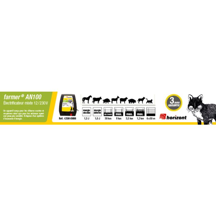 Bande de rive farmer® AN100 HORIZONT 