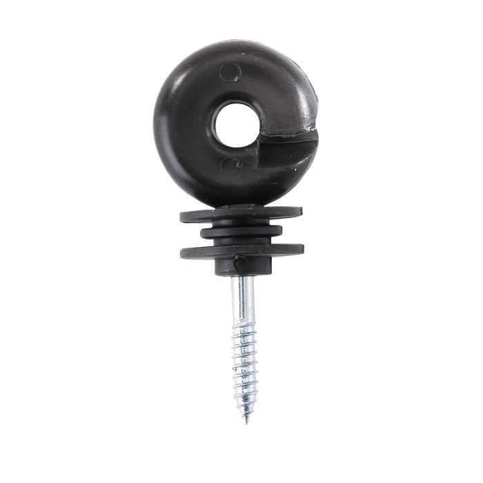 25 Black screw insulators BEAUMONT