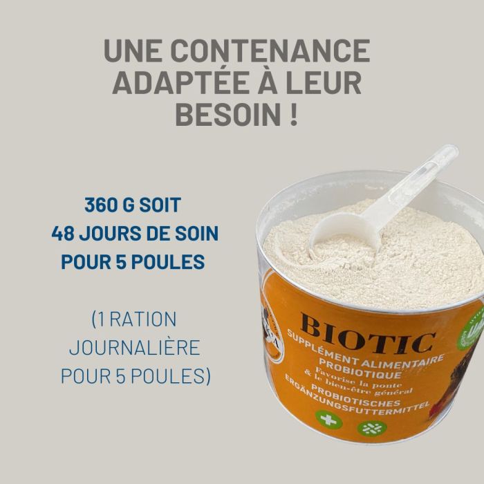 Supplément alimentaire à base de probiotiques pour volailles CHICK'A 360g