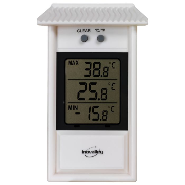 Mini maxi digital thermometer white
