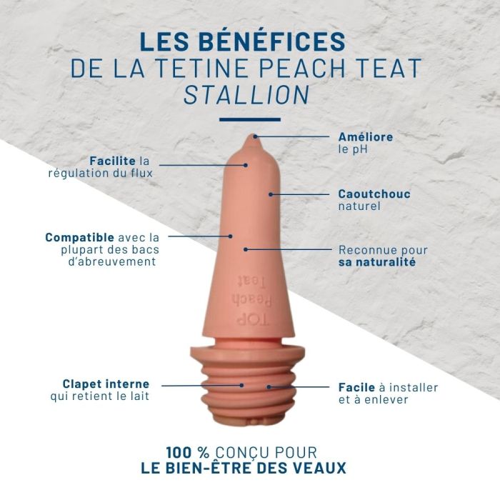 50 Pink Threaded Peach Teat STALLION